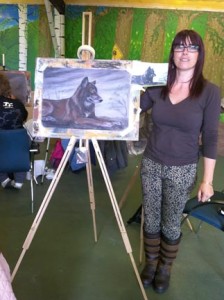 Me and my finished wolf.